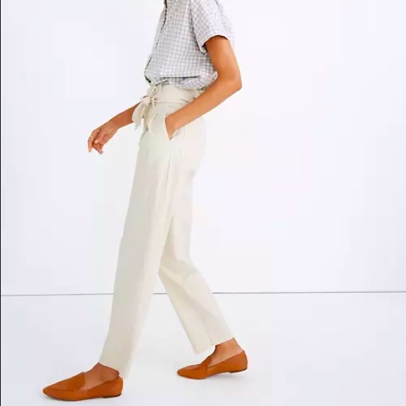 Madewell Herringbone Paperbag Pants - Picture 3 of 3